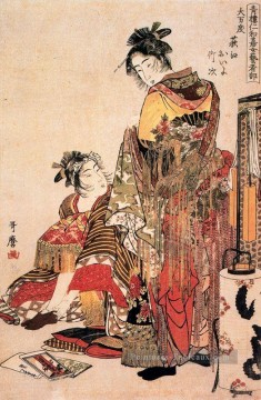 la veuve Kitagawa Utamaro ukiyo e Bijin GA Peinture à l'huile
